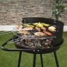 Barbacoa de carbón redonda Pipra con parrilla Ø 48cm ajustable y ruedas Oferta