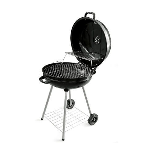 Parrilla de carbón redonda Ø57x90cm con ruedas y tapa Seara Promoción