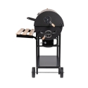 Barbacoa de carbón con tapa, ruedas y 2 estantes de madera Matambre Rebajas