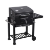 Barbacoa de carbón con tapa, parrilla ajustable y ruedas Grilla Oferta