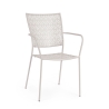 Silla de jardín apilable con reposabrazos de acero Bizzotto Lizette Coste