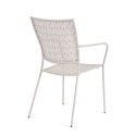 Silla de jardín apilable con reposabrazos de acero Bizzotto Lizette 