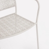 Silla de jardín apilable con reposabrazos de acero Bizzotto Lizette 