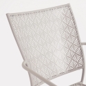 Silla de jardín apilable con reposabrazos de acero Bizzotto Lizette 
