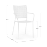 Silla de jardín apilable con reposabrazos de acero Bizzotto Lizette 