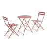 Conjunto de mesa redonda para exterior y 2 sillas de jardín plegables Bistrot Medidas