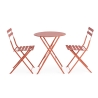 Conjunto de mesa redonda para exterior y 2 sillas de jardín plegables Bistrot Venta