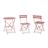 Conjunto de mesa redonda para exterior y 2 sillas de jardín plegables Bistrot Coste