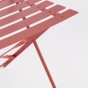 Conjunto de mesa redonda para exterior y 2 sillas de jardín plegables Bistrot 