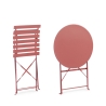 Conjunto de mesa redonda para exterior y 2 sillas de jardín plegables Bistrot 