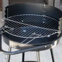 Barbacoa de carbón redonda Pipra con parrilla Ø 48cm ajustable y ruedas Stock