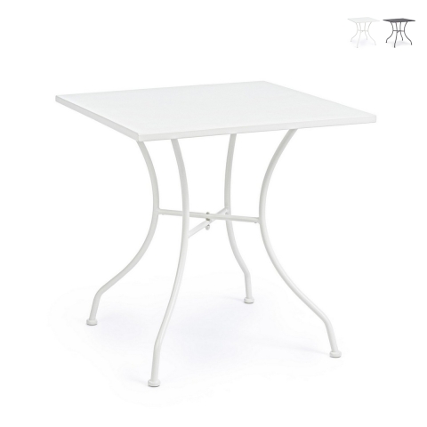 Mesa de jardín cuadrada de acero 70x70x71cm Bizzotto Kelsie Promoción