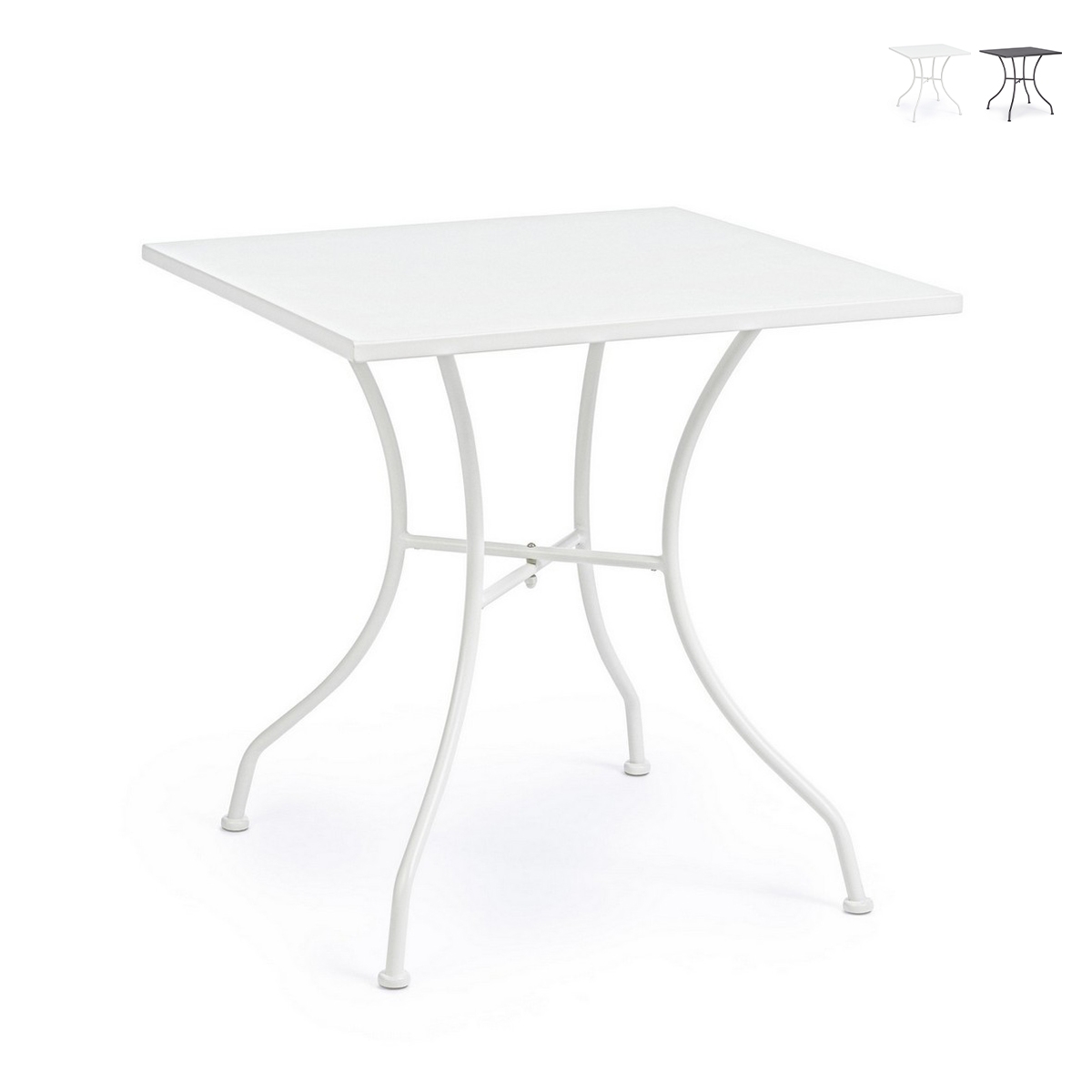 Mesa de jardín cuadrada de acero 70x70x71cm Bizzotto Kelsie