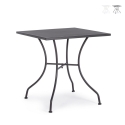 Mesa de jardín cuadrada de acero 70x70x71cm Bizzotto Kelsie Rebajas