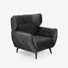 Sillón relax de salón diseño moderno en terciopelo capitoné Lunna Oferta
