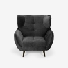 Sillón relax de salón diseño moderno en terciopelo capitoné Lunna Venta