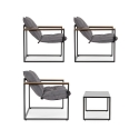 Set de jardín exterior con 2 sillones, sofá y mesa Bizzotto Ilda Rebajas