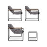 Set de jardín exterior con 2 sillones, sofá y mesa Bizzotto Ilda Rebajas