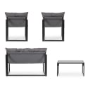 Set de jardín exterior con 2 sillones, sofá y mesa Bizzotto Ilda Descueto