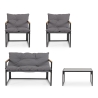 Set de jardín exterior con 2 sillones, sofá y mesa Bizzotto Ilda Catálogo
