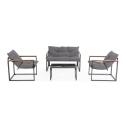 Set de jardín exterior con 2 sillones, sofá y mesa Bizzotto Ilda Oferta