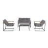 Set de jardín exterior con 2 sillones, sofá y mesa Bizzotto Ilda Oferta
