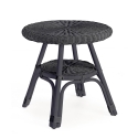 Mesa redonda de exterior 52cm de ratán trenzado Bizzotto Alliss Promoción
