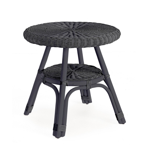Mesa redonda de exterior 52cm de ratán trenzado Bizzotto Alliss Promoción