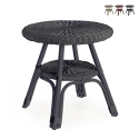 Mesa redonda de exterior 52cm de ratán trenzado Bizzotto Alliss Venta