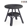 Mesa redonda de exterior 52cm de ratán trenzado Bizzotto Alliss Venta