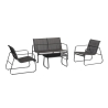 Set de jardín moderno con sofá, 2 sillones y mesa Bizzotto Gonzalo Coste
