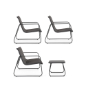 Set de jardín moderno con sofá, 2 sillones y mesa Bizzotto Gonzalo Compra