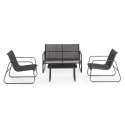 Set de jardín moderno con sofá, 2 sillones y mesa Bizzotto Gonzalo Rebajas