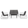 Set de jardín moderno con sofá, 2 sillones y mesa Bizzotto Gonzalo Rebajas