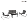 Set de jardín moderno con sofá, 2 sillones y mesa Bizzotto Gonzalo Oferta