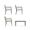 Conjunto de jardín 2 sillas sofá mesa beige Bizzotto Florida Oferta