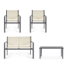 Conjunto de jardín 2 sillas sofá mesa beige Bizzotto Florida Descueto