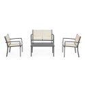 Conjunto de jardín 2 sillas sofá mesa beige Bizzotto Florida Venta