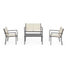 Conjunto de jardín 2 sillas sofá mesa beige Bizzotto Florida Venta