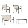 Conjunto de jardín 2 sillas sofá mesa beige Bizzotto Florida Catálogo