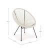 Sillón exterior de cuerda diseño spaghetti Bizzotto Parker 