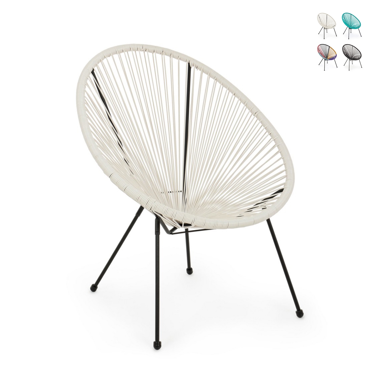 Sillón exterior de cuerda diseño spaghetti Bizzotto Parker Promoción Sillón exterior de cuerda diseño spaghetti Bizzotto Parker Promoción