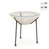 Mesa redonda de exterior Ø50cm tejida en cuerda Bizzotto Parker Promoción
