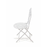 Conjunto de mesa y 2 sillas de exterior de hierro blanco Provence Breakfast Descueto