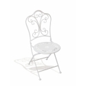 Conjunto de mesa y 2 sillas de exterior de hierro blanco Provence Breakfast Catálogo