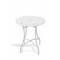 Conjunto de mesa y 2 sillas de exterior de hierro blanco Provence Breakfast Stock