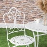 Conjunto de mesa y 2 sillas de exterior de hierro blanco Provence Breakfast Elección
