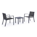 Conjunto de jardín 2 sillas modernas con mesa 45x45cm Bizzotto Auri Descueto