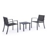 Conjunto de jardín 2 sillas modernas con mesa 45x45cm Bizzotto Auri Descueto