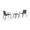 Conjunto de jardín 2 sillas modernas con mesa 45x45cm Bizzotto Auri 